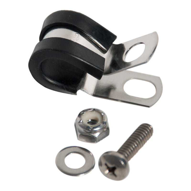 Stainless Steel Cushioned Wire Loom C-Clamps - 3/8 Inch, Pack Of 10