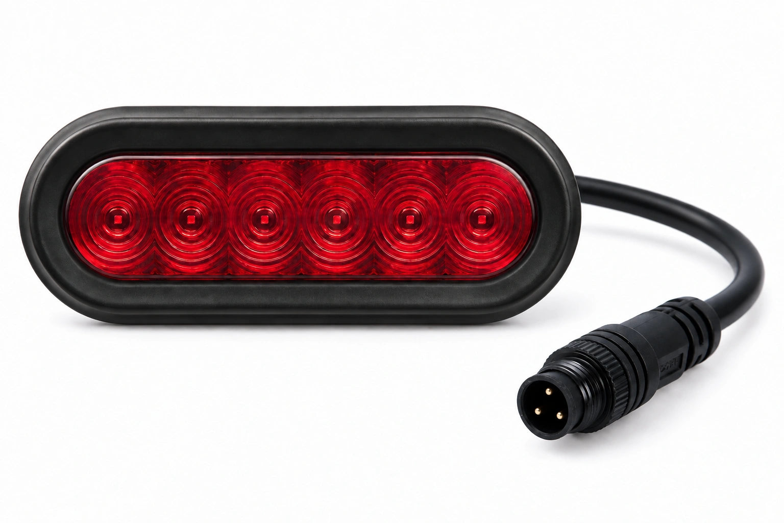 T66 6-inch red oval tail light