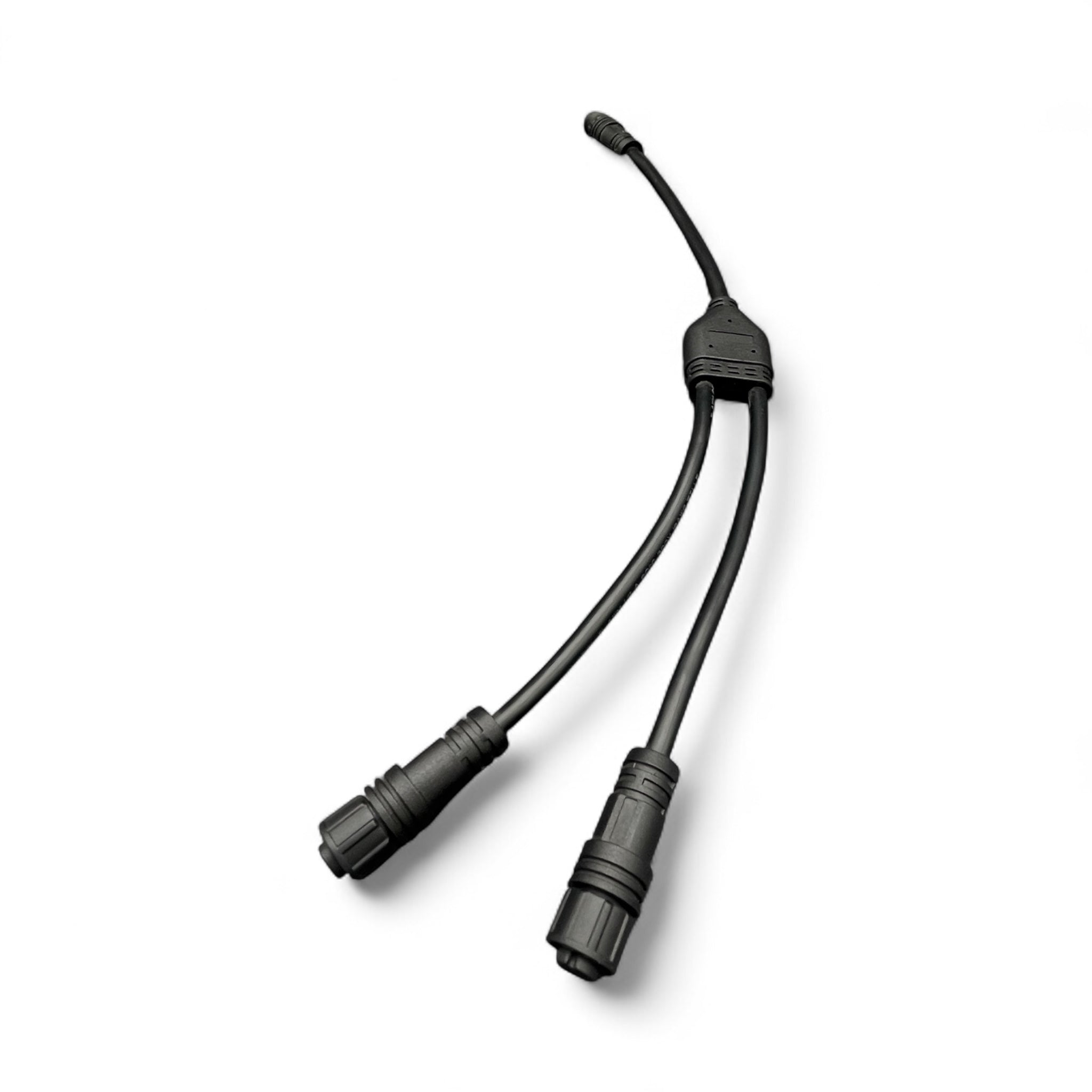 M12 splitter — male 4-pin to two female 3-pin detail